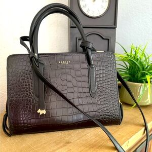 Radley London black crocodile purse